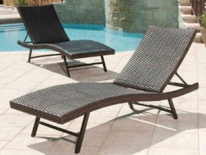 Swimming Pool Lounger Two Tone Brown